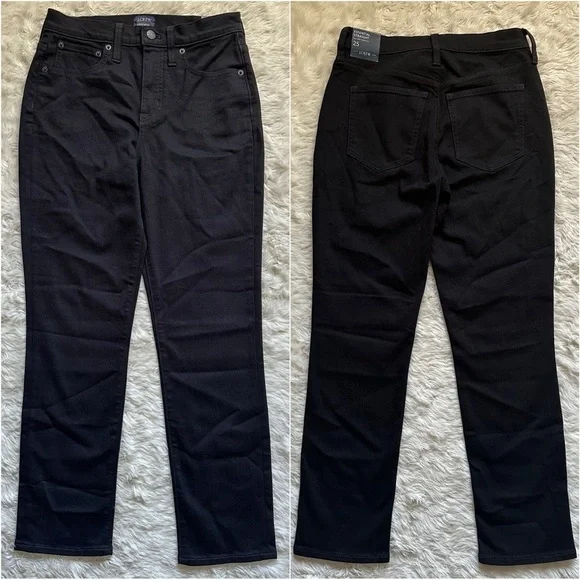 J. Crew Factory Jeans Essential Straight All-Day Stretch Black 25 NWT New - Picture 4 of 12